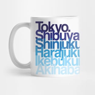 Tokyo Districts (blues) Mug